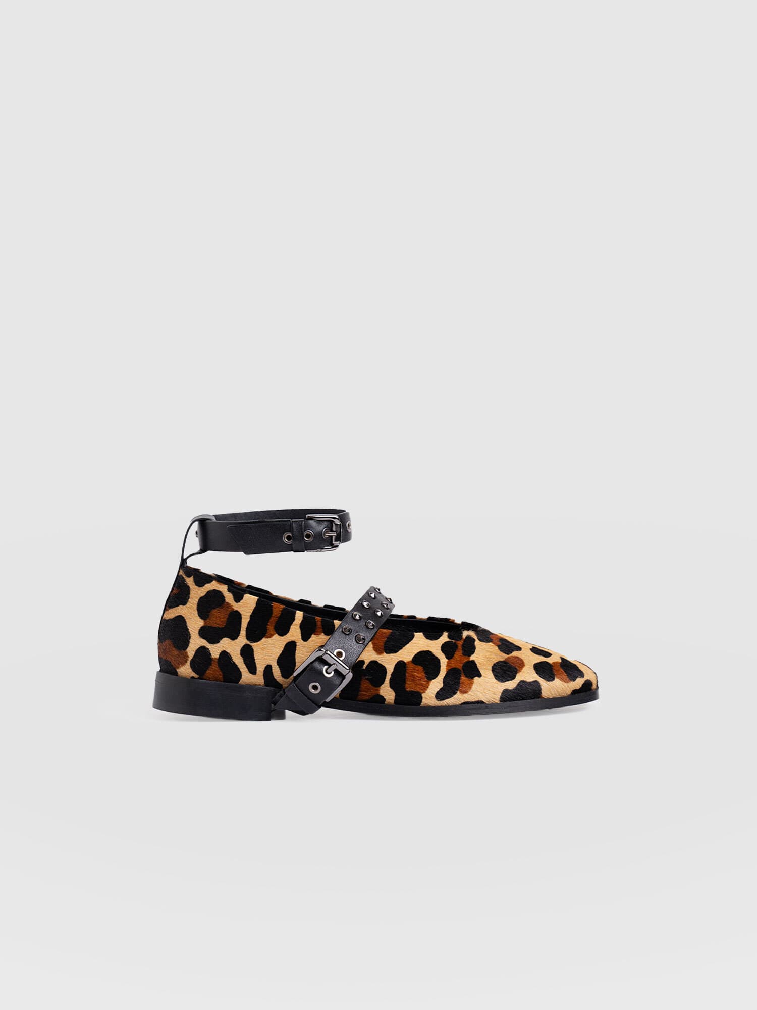 Vega Studded Ballerina Flats - Leopard - Women's Shoes | Saint + Sofia? EU